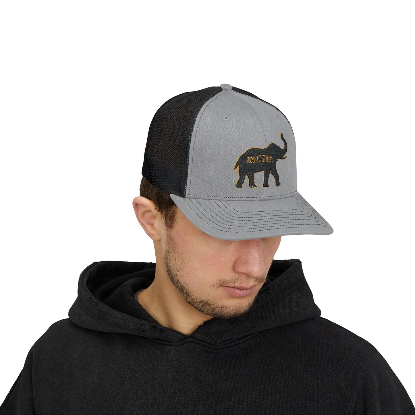 Dark MAGA Elephant Snapback Trucker Cap