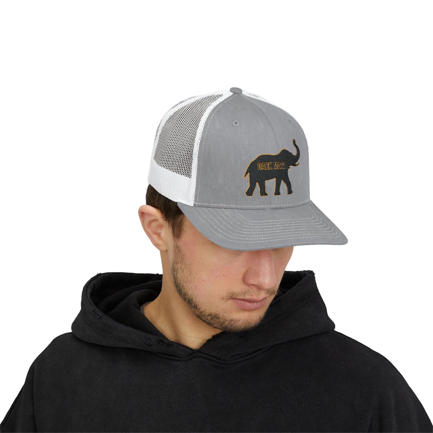 Dark MAGA Elephant Snapback Trucker Cap