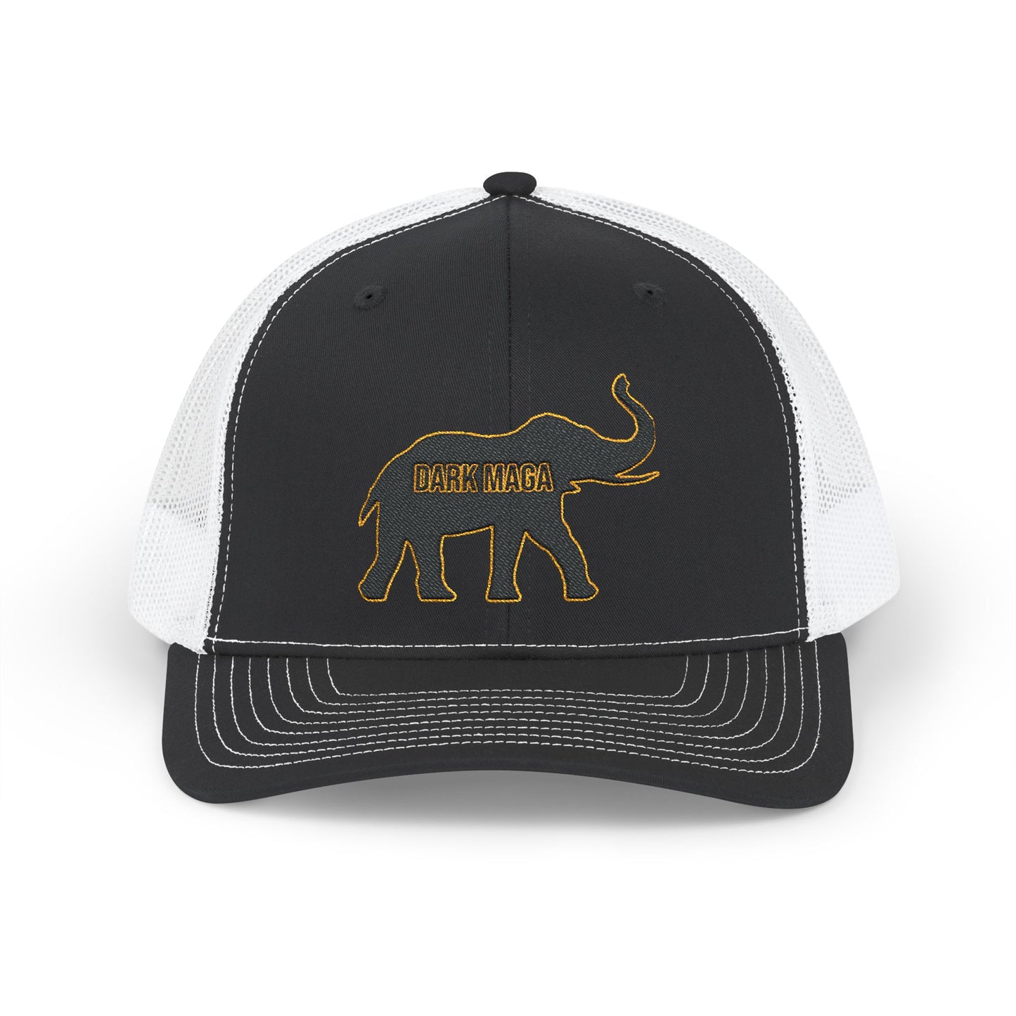 Dark MAGA Elephant Snapback Trucker Cap